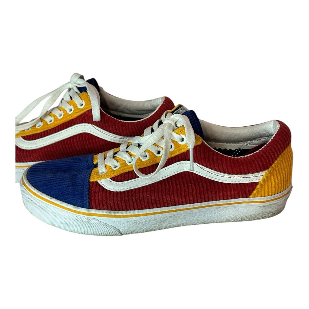 Vans Off the Wall Unisex‎ ColorBlock Canvas Primary Corduroy LaceUp Sneakers